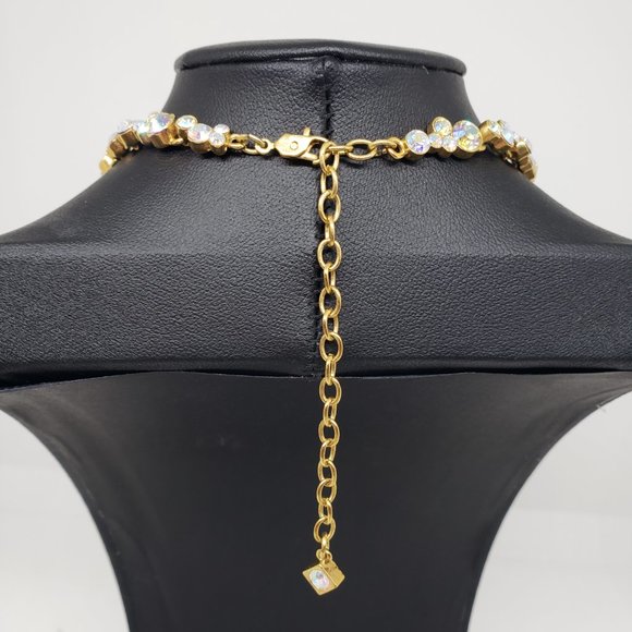 Givenchy GORGEOUS Multi-Color Adjustable Chain Gold Toned Necklace - Picture 12 of 13